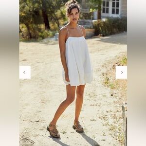 Free People Struttin Mini Dress in White